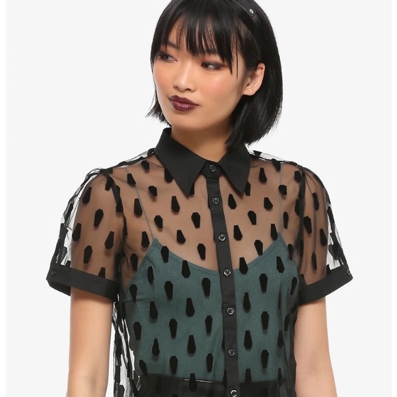 Tops | Mesh Coffin Shirt | Poshmark